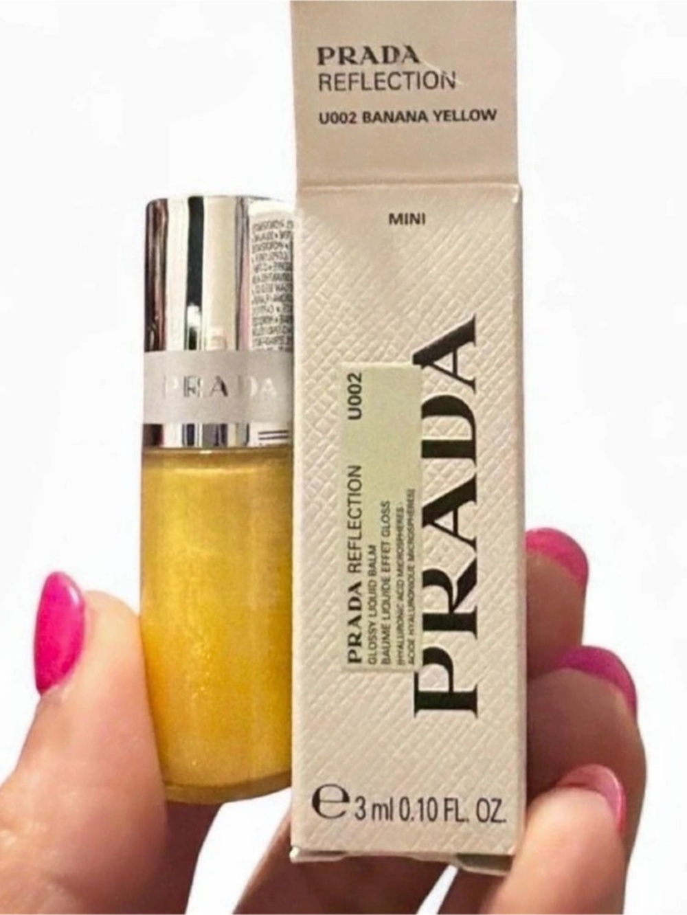 Prada Reflection Glossy Liquid lipgloss U002 Yellow NWT